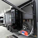 Frameless Glass RV Door and Pull-Out Storage 
